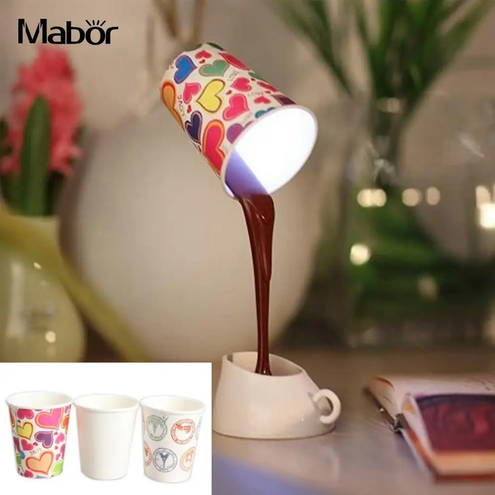 

Reading Light DIY Coffee Cup Novelty Book Lamp Study Eye Protection Creative Booklight Desk Lamp Piano Music Stand Night Lamp