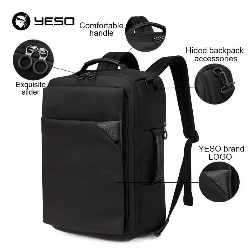 large black backpack women's