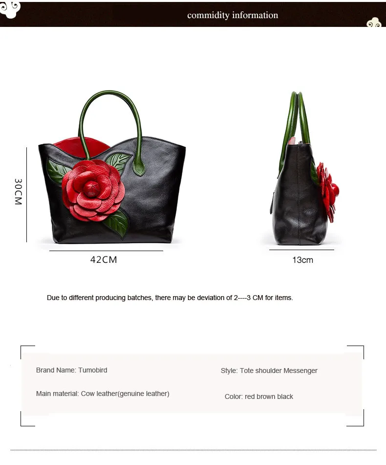 Новая женская сумка из натуральной кожи известных брендов, качественная ручная работа, объемные цветы, женские кожаные сумки, сумка на плечо
