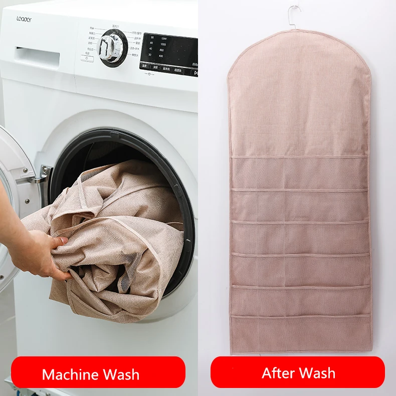 New Multifunctional Hanging Organizer For Overcoat Shirt Underwear Multi Pocket Wardrobe Organizer Washable Hanging Storage Bag