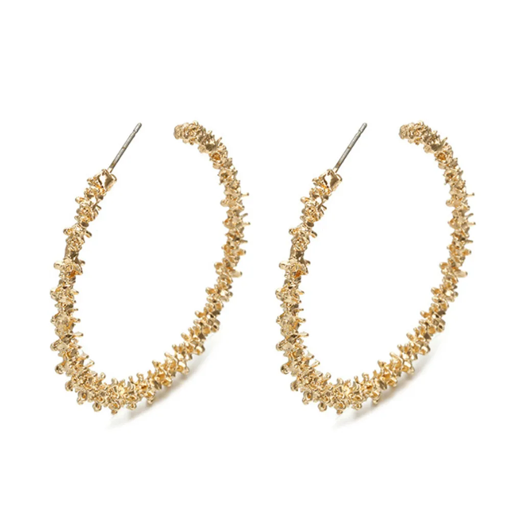 

ECODAY Fashion Metal Hoop Earrings for Women Gold Color Big Circle Earings Ohrringe Pendientes Mujer Oorbellen Brincos 2019