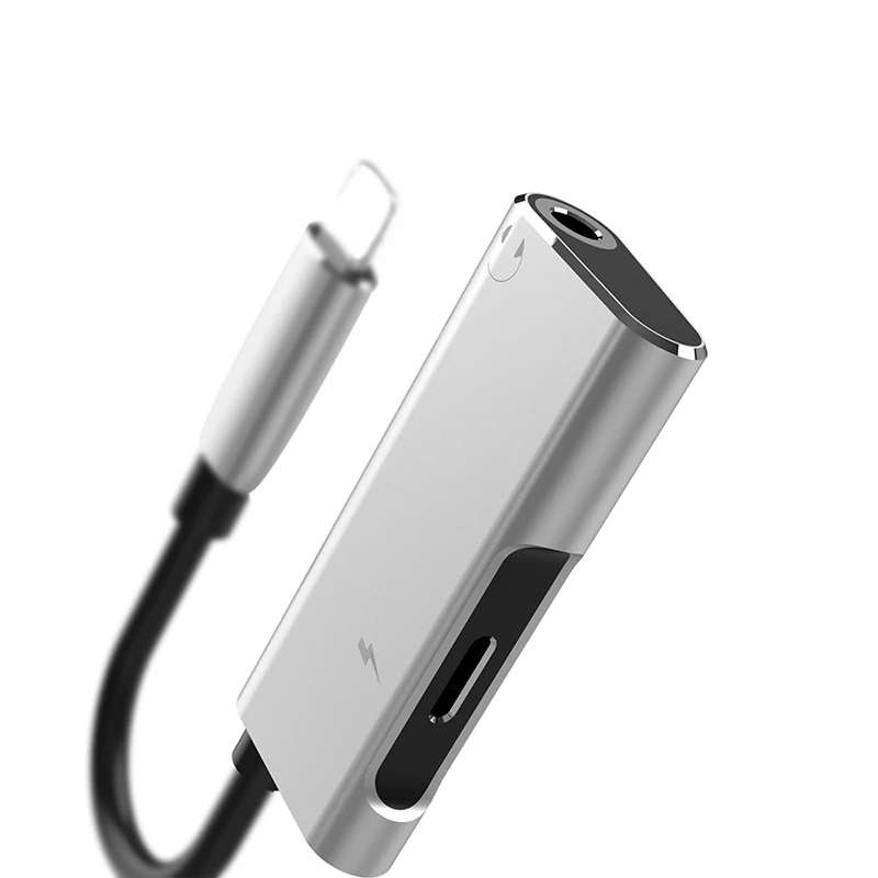 Kopen Mobiele Telefoon Adapter Voor Bliksem naar 3.5mm Jack Adaptador 2 in 1 Aux Audio Hoofdtelefoon Adapter Voor iPhone X 8 7 Plus Splitter