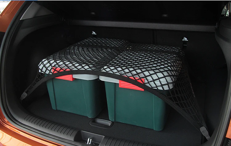 High Elastic Custom fit single layer car trunk net cargo