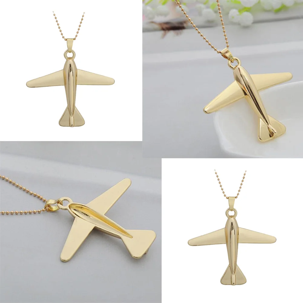 

Fashion Romantic aircraft Air Plane Long Chain Sweater Necklaces For Women Classic Sliver Pendant Necklace Jewelry Accessories