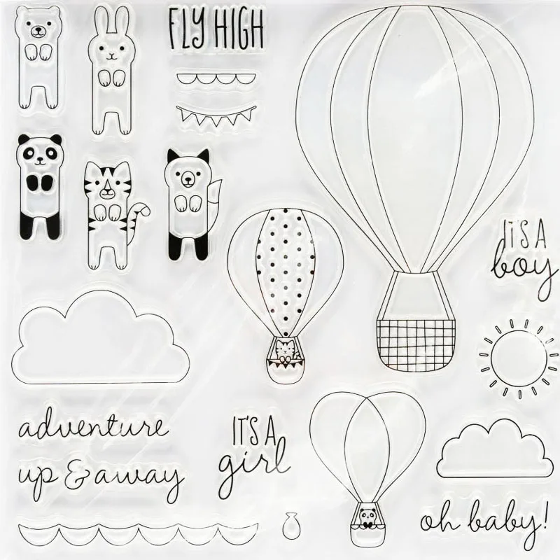 

Fly high adventure Transparent clear stamp for DIY Scrapbooking/Card Making/Kids Christmas Fun Decoration Supplies