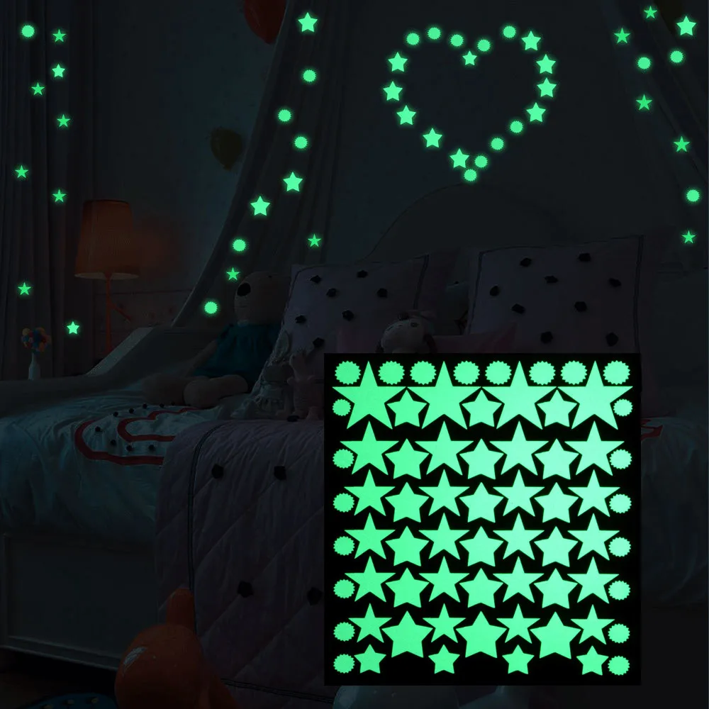 

1 set 46pc Suns 22 Pc stars Wall Stickers Glow In Dark Wall Ceiling Suns Stars Stickers Wall Stickers Night Kid Home Decor