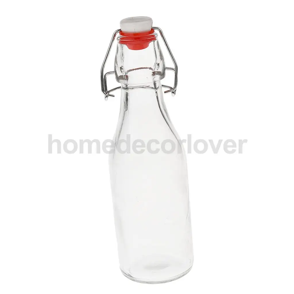 250ml 500ml 1000ml Glass Beer Brewing Bottle Flip Top Water Juice Bottle Wine Liquor Honey Storage Bottle 