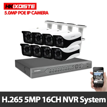 

H.265 16CH 2MP 5MP POE NVR CCTV Security System 8PCS IR Outdoor indoor 5.0MP POE IP Camera P2P Video Surveillance Kit 4TB HDD