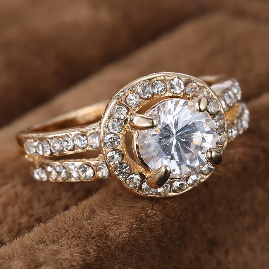 Rinhoo Золотое кольцо на палец, свадебные украшения для женщин и мужчин, подарки для влюбленных пар, свадебные наборы, Романтические кольца на свадьбу, подарки