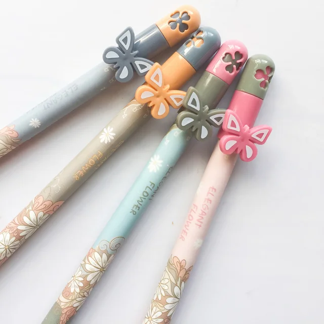 Blue Ink Office Supplies Techieblogie Info Q51 3x Sweet Erfly Flower Gel Pen School Office Supply