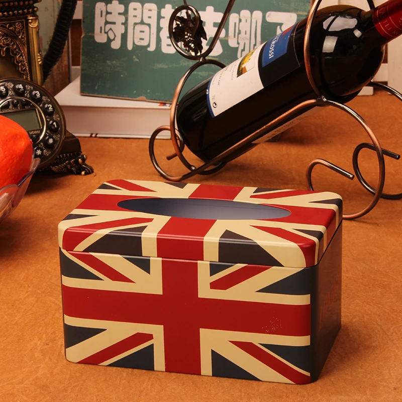 TSSAAG металлическая коробка для ткани London Modern Hotel Home Decor прямоугольный держатель