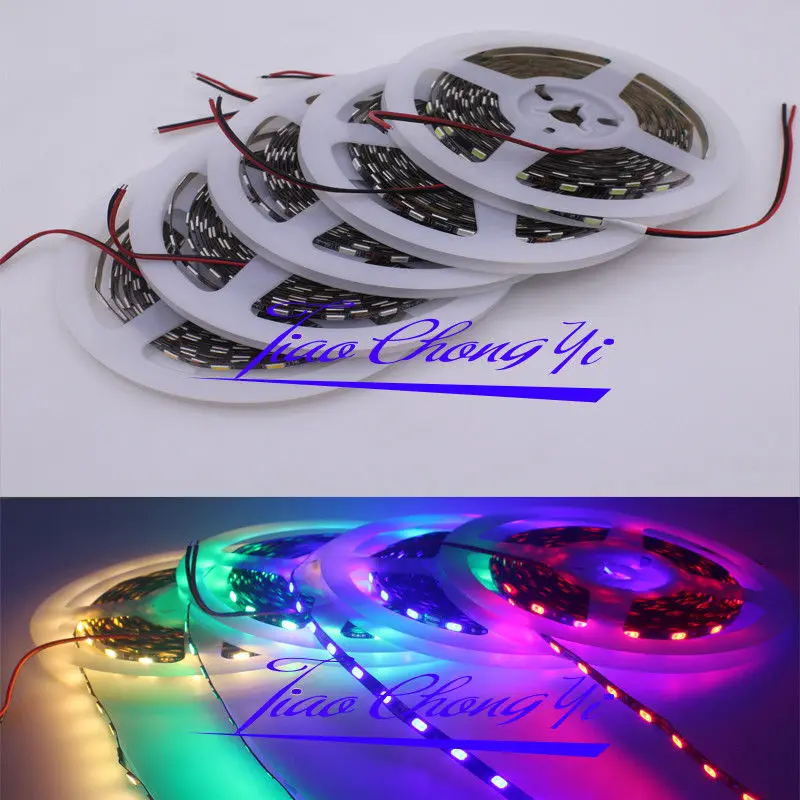 

DC 12V 5mm PCB width 5630 Felxible LED strip 5M 300led 60LED/M Ribbon Tape light IP20 Black PCB