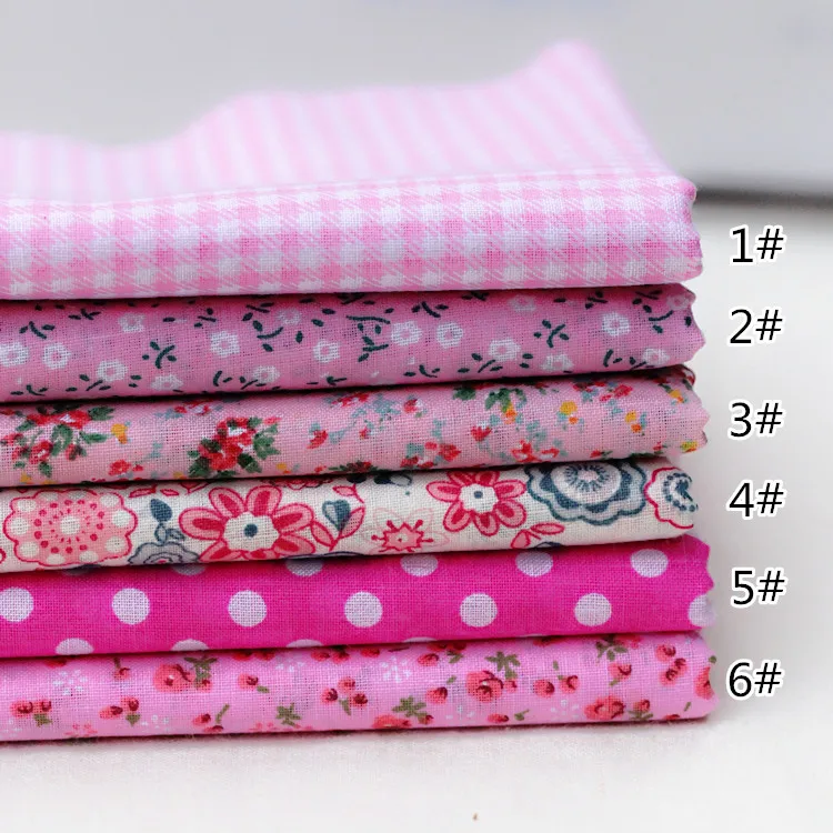 

6PCS 25*25cm 50*50cm DIY Handmade Cotton Fabric Patchwork Sewing Quilting Fabrics Needlework dolls cloth bags crafting Material