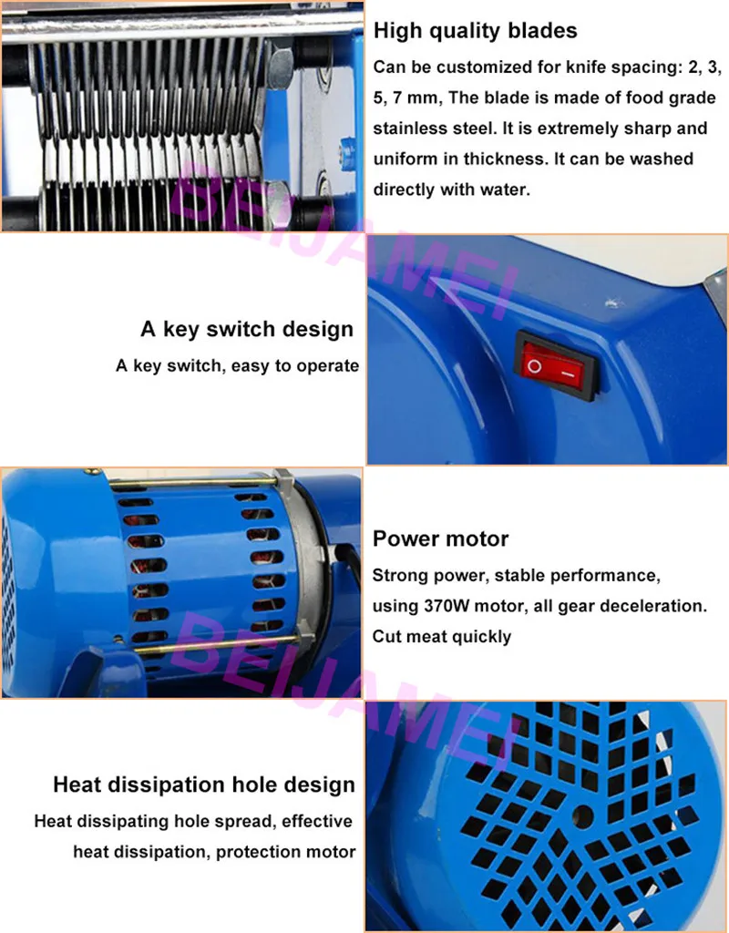 BEIJAMEI нержавеющая сталь маленький дом лезвие мясо Slicer Мясорубка Электрический промышленная Мясорубка резка машины