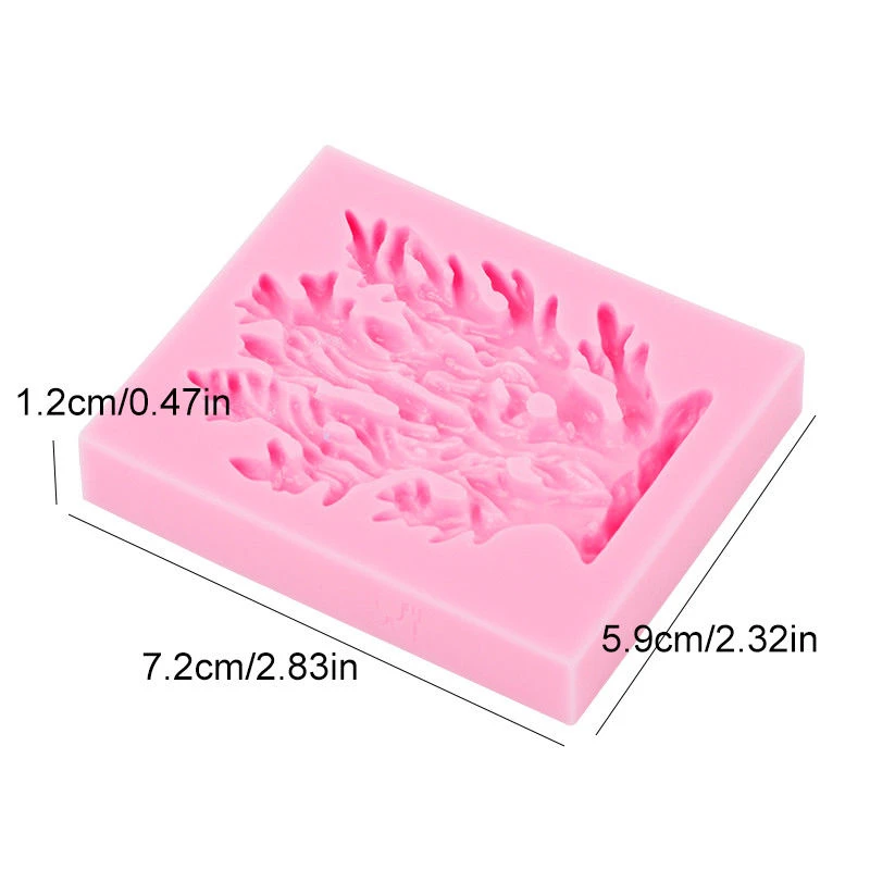 JX-LCLYL 3D Coral Silicone Mold Fondant Sugarcraft Mould Cake Chocolate Decor Mold Tool