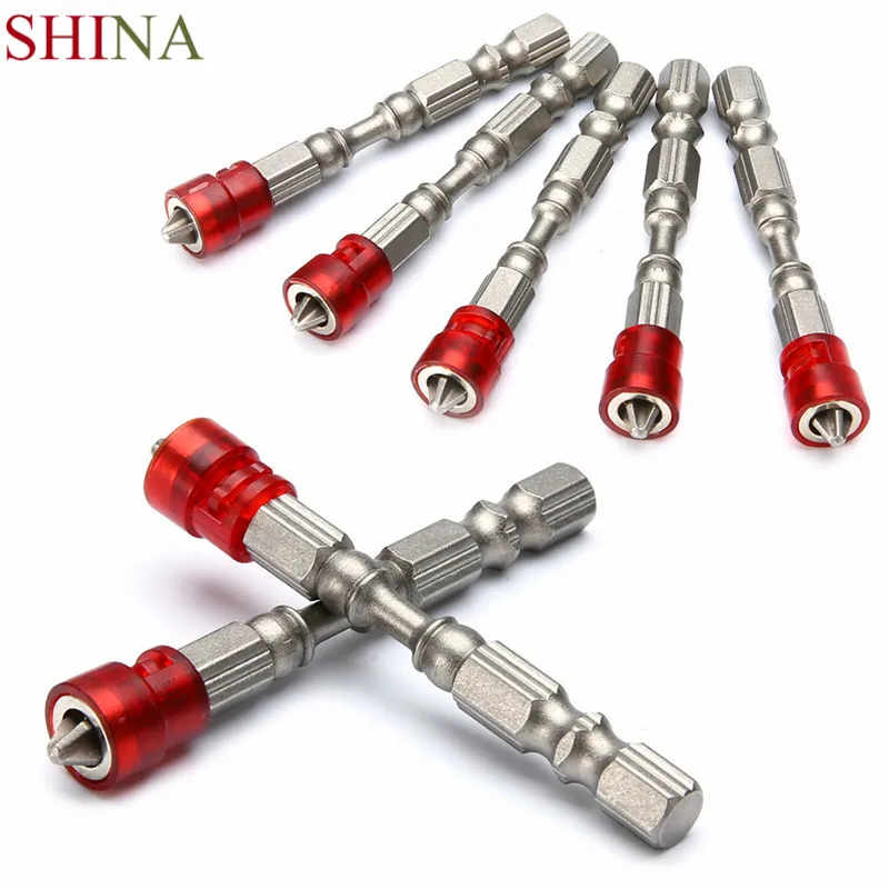 

SHINA 1PC 65mm Plasterboard Drywall Screwdriver Bits 1/4&ampquot Hex Shank Magnetic Screwdriver Bit Ph2 Phillips Screw Drive Too
