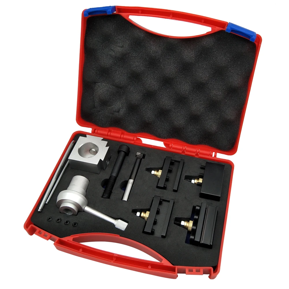 

Mini Quick Change Tool Lathe Tool Holder Post Cutter Holder Screw Kit Set Boring Bar Turning Facing Holder Wrench