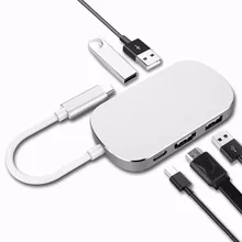 USB 3.0 Type-C Thunderbolt 3 TO HDMI Adapter 4K Type C USB 3.0 HUB USB-C 5 In 1 Out Adapter Converter For Macbook Pro Chromebook