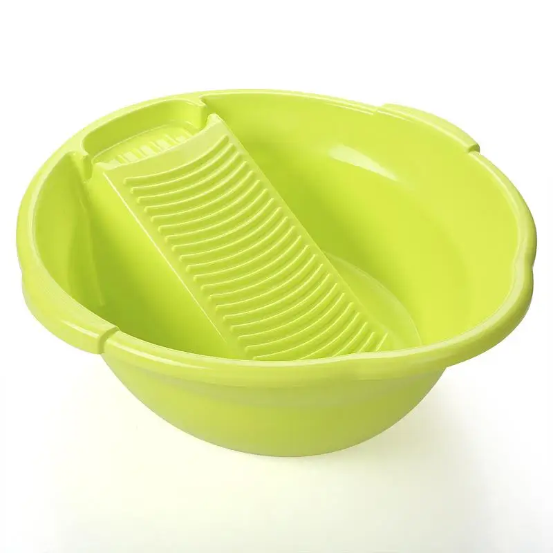 Большой пластиковый умывальник с пеной метла высокого качества практичная утолщенная Детская сумка для стирки белья удобная домашняя Ванна - Цвет: green