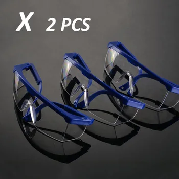 

2Pcs Dental Blue Protective Eye Goggles Safety Glasses