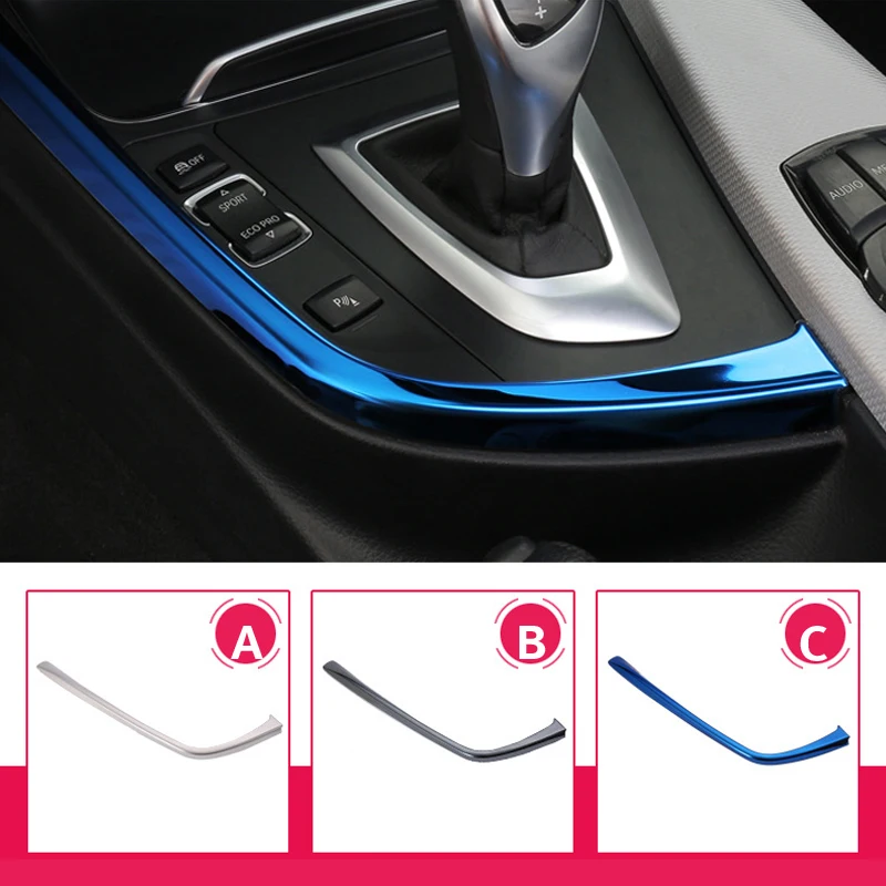 

Stainless steel Gear Shift panel decorative strip auto cover trim For BMW LHD F30 3 series 3GT 316i Car interior molding