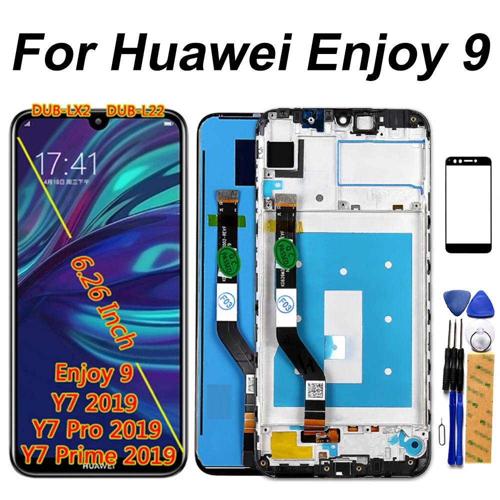 6 26 дюймов ЖК-дисплей сенсорный экран Dizigiter для huawei Y7 2019/Y7 pro prime 2019 сборка рамка lcd