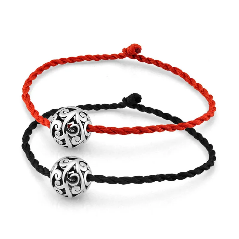 Fashion Chinese style 19cm rope chain bracelet. Solid 92 sterling