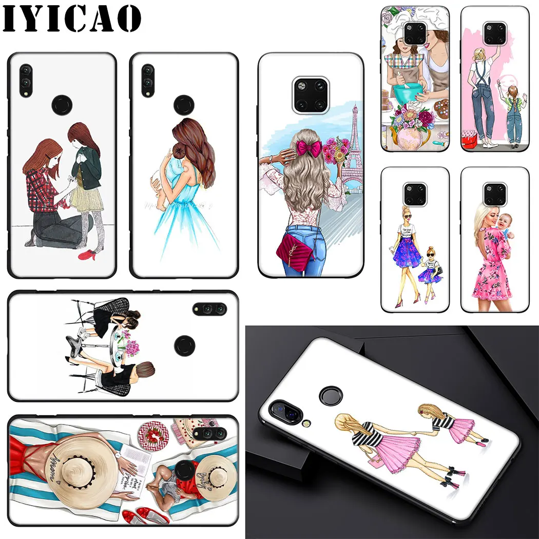 IYICAO Baby Mom love мягкий чехол для телефона huawei Mate 10 20 Lite Pro Чехол Nova 2i 3 3i 4 |