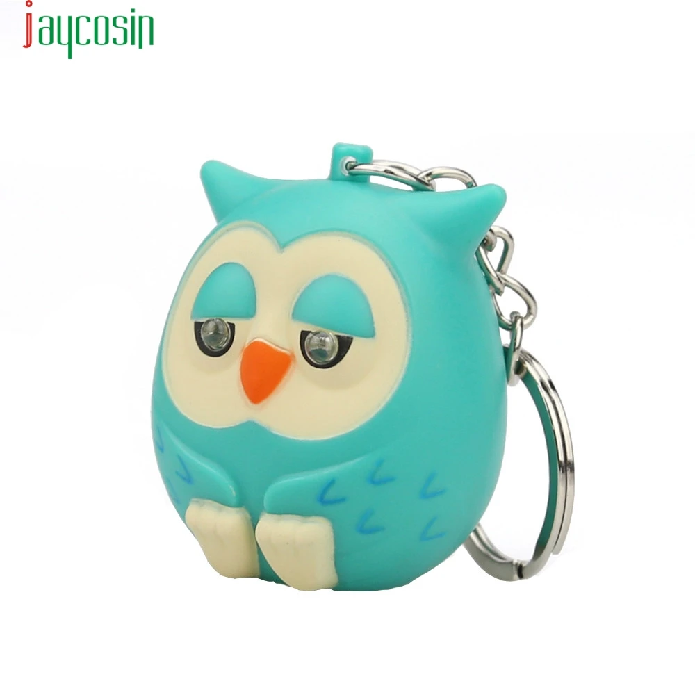 JAYCOSIN Green Cute Cartoon Iwl With LED Light keychain Christmas Gifts