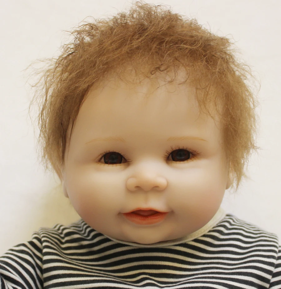 NPKDOL 50 см для ручной работы Силиконовая виниловая Очаровательная Реалистичная детская силиконовая кукла новорождённого
