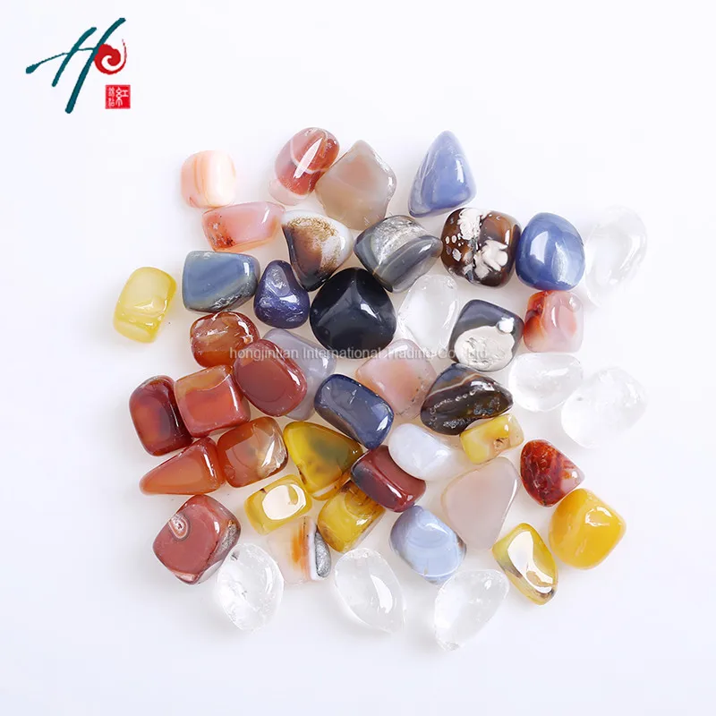 New Natural Mixed Agate Tumbled Stone Quartz Crystal Stones Minerals