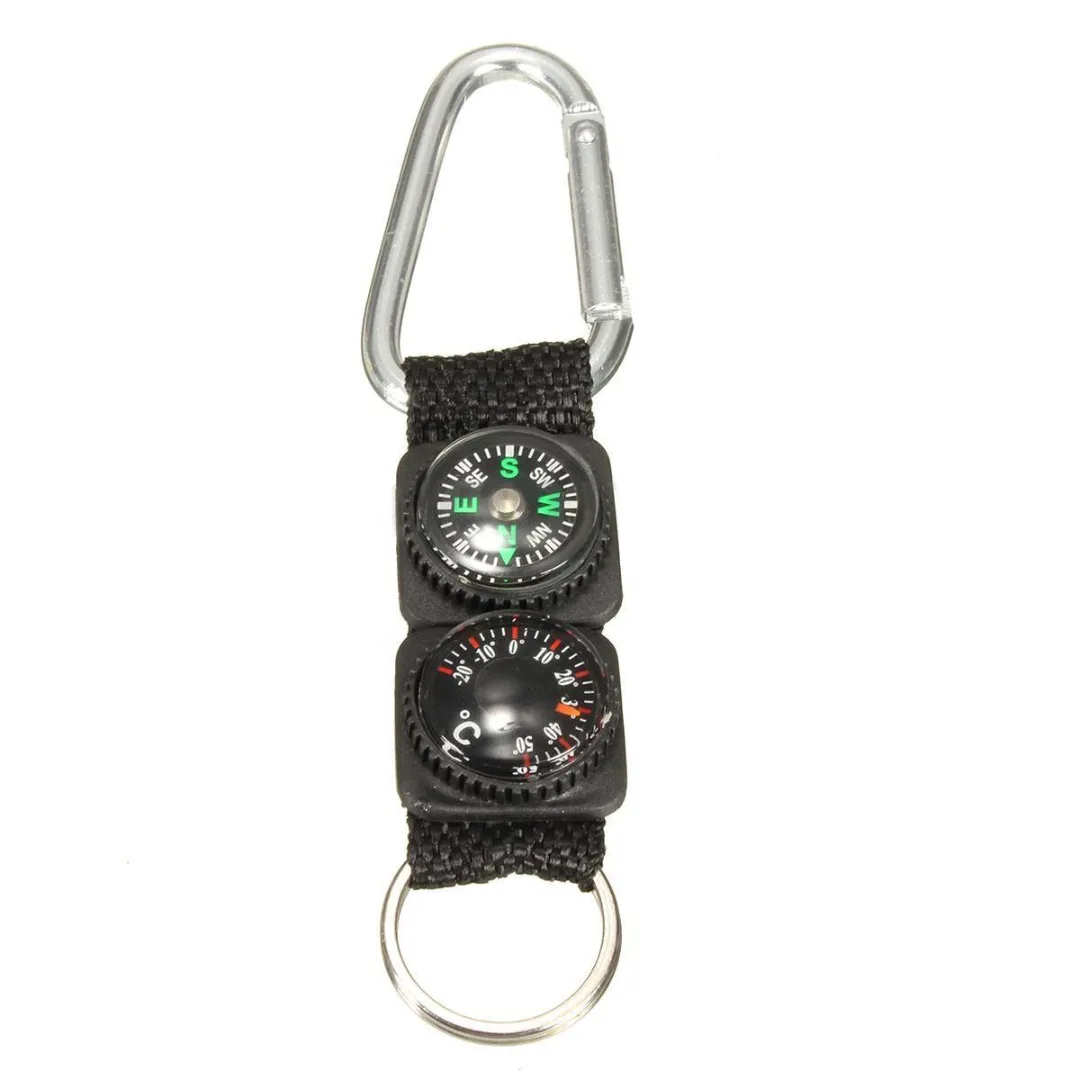 3 in 1 Mini Multifunction Hiking Travel Compass Thermometer Carabiner Key Ring Camping First Aid Kits Safety Survival Tools 3 in 1 Mini Multifunction Hiking Travel Compass Thermometer Carabiner Key Ring Camping First Aid Kits Safety Survival Tools