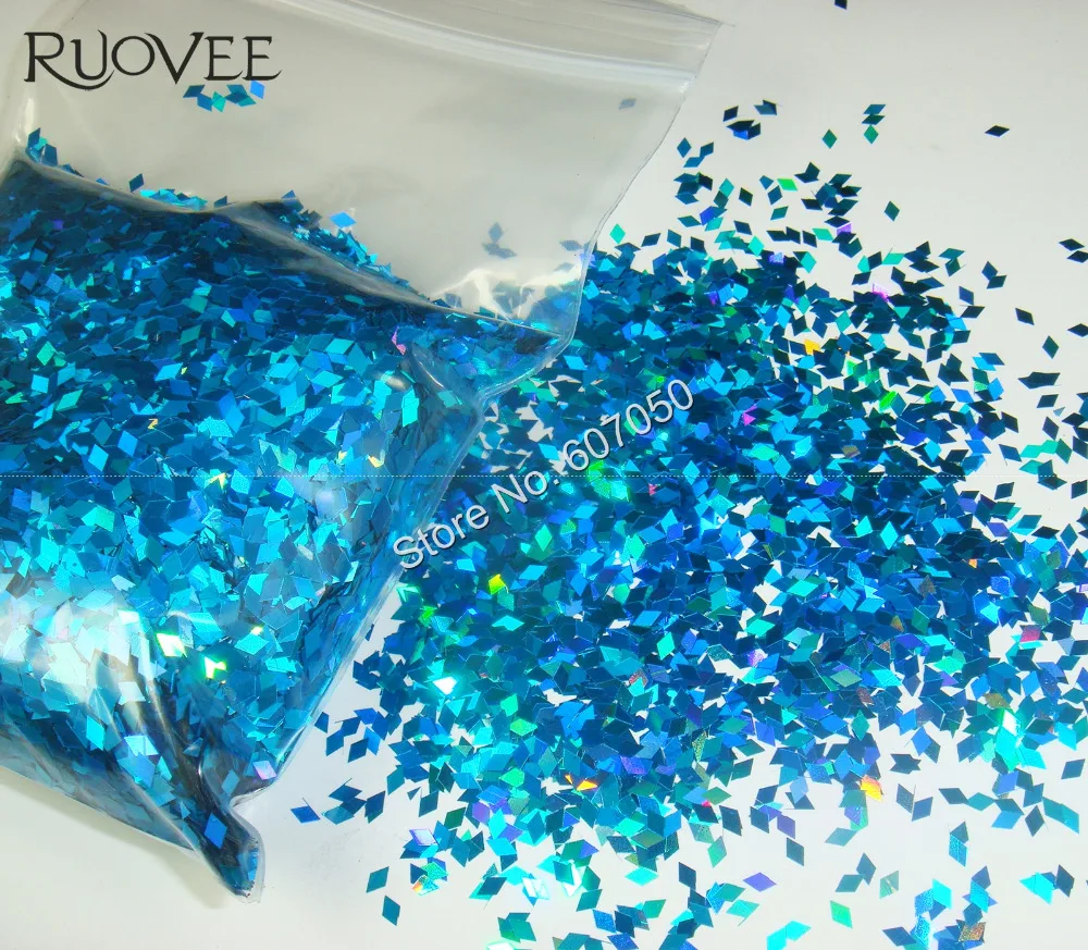 

Laser Holographic Light Blue Color 2MM Diamond rhombus Glitter Paillette Spangles Shape for DIY Nail Art Decoration