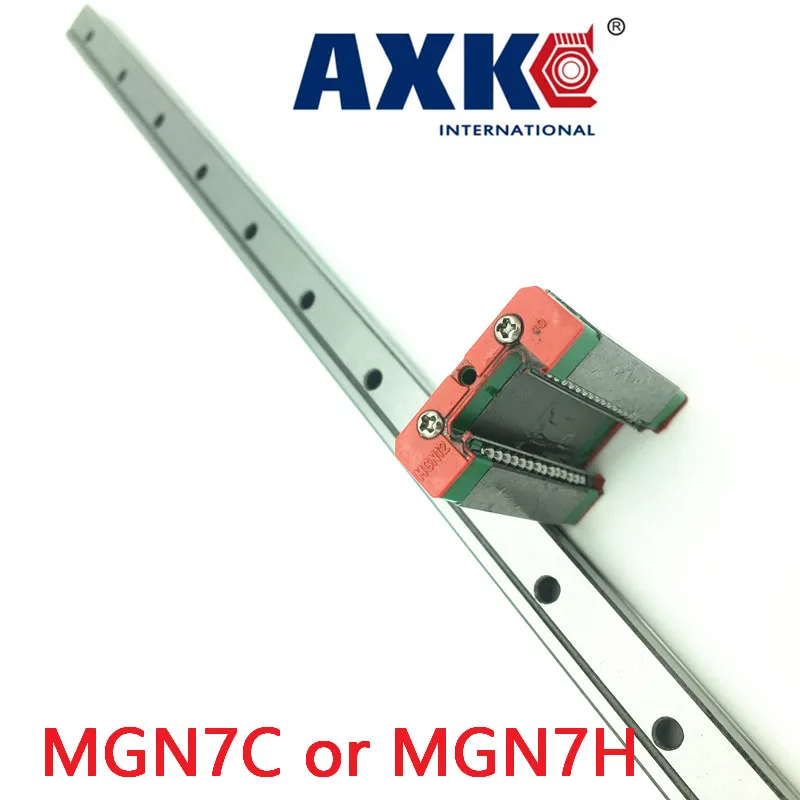 AXK rail MGN7 для линейной направляющей 7 мм Mgn7 L = 650 мм линейная направляющая+ Mgn7c или Mgn7h длинная линейная каретка для ЧПУ X Y Z Axis