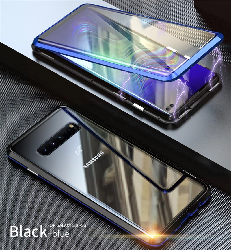 Front Glass Full 360 Case For Samsung Galaxy S9 S8 Plus S Note 9 8 Note8 Note9 S9Plus Magnetic Bumper Samsung S9Plus Case S8Plus