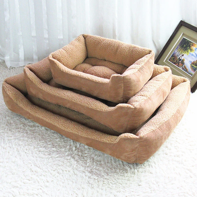 

Soft Pet large Dog Beds Nest Bed Fleece Warm Puppy House Luxury Kennel Plush Lamb cashmere bed pet dogs Mats kennel Pet Supplies