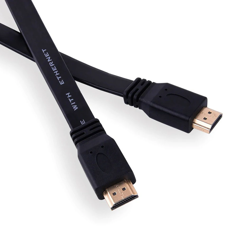 Высокое качество HDMI кабель 1,5 метра 3,0 метра Male-Male 1,4 версия плоская линия Короткие линии 1080 p для проектор HDTV xbox PS3