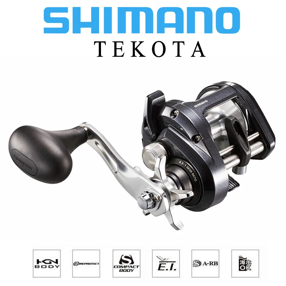 SHIMANO Tekota baitcasing катушка 11 кг Мощность 3+ 1BB защита от коррозии 6,3: 1 водонепроницаемая система