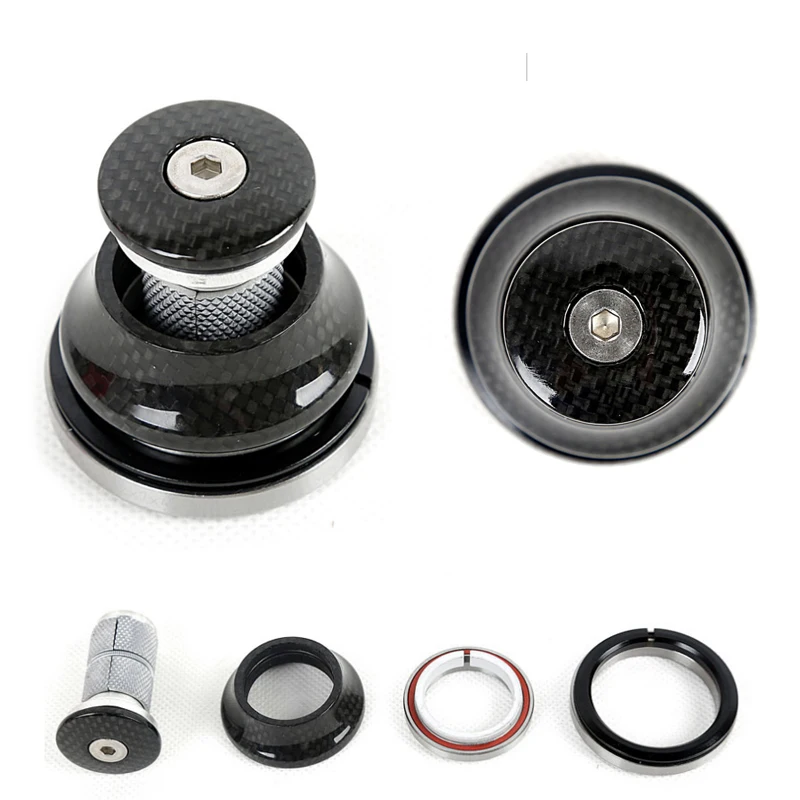 MUQZI MTB Bike Headset 42 52 mm Bowl Set Black Carbon Fiber Peilin