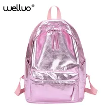 

Shiny Backpacks Women Large Capacity Casual Girls School Bag Laptop Backpack PU leather Travel Bags Rucksack Female 2018 XA451WB
