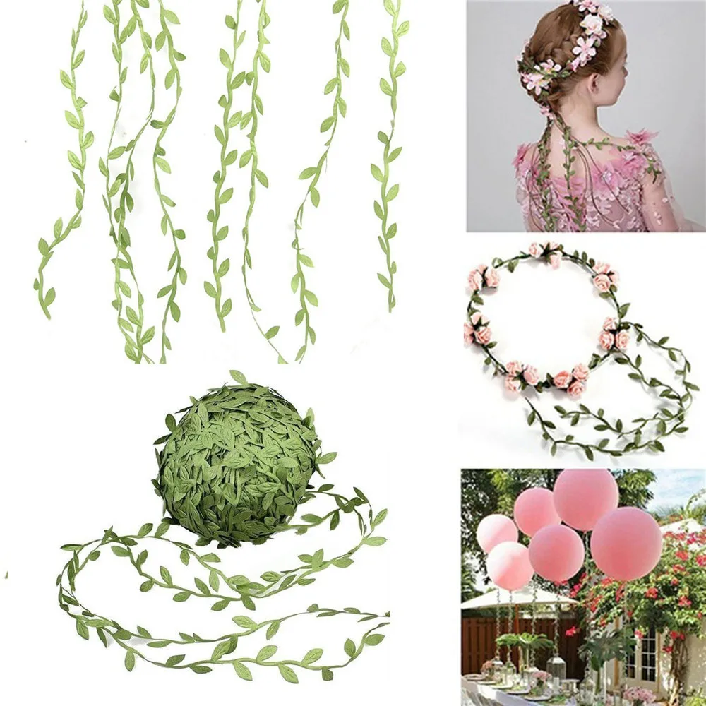 

Artificial Vines Hanging Plants Wreath Accessory Wedding Wall Crafts Fake Foliage Flowers Creeper Green Ivy Wreath