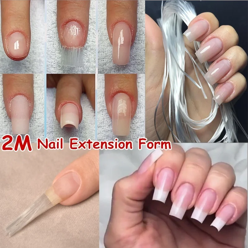 

2M Professional Fiberglass Nail Extension Form for Nail Silk Extension Fibernails Acrylic Tips Manicure Salon DIY Spa Tool