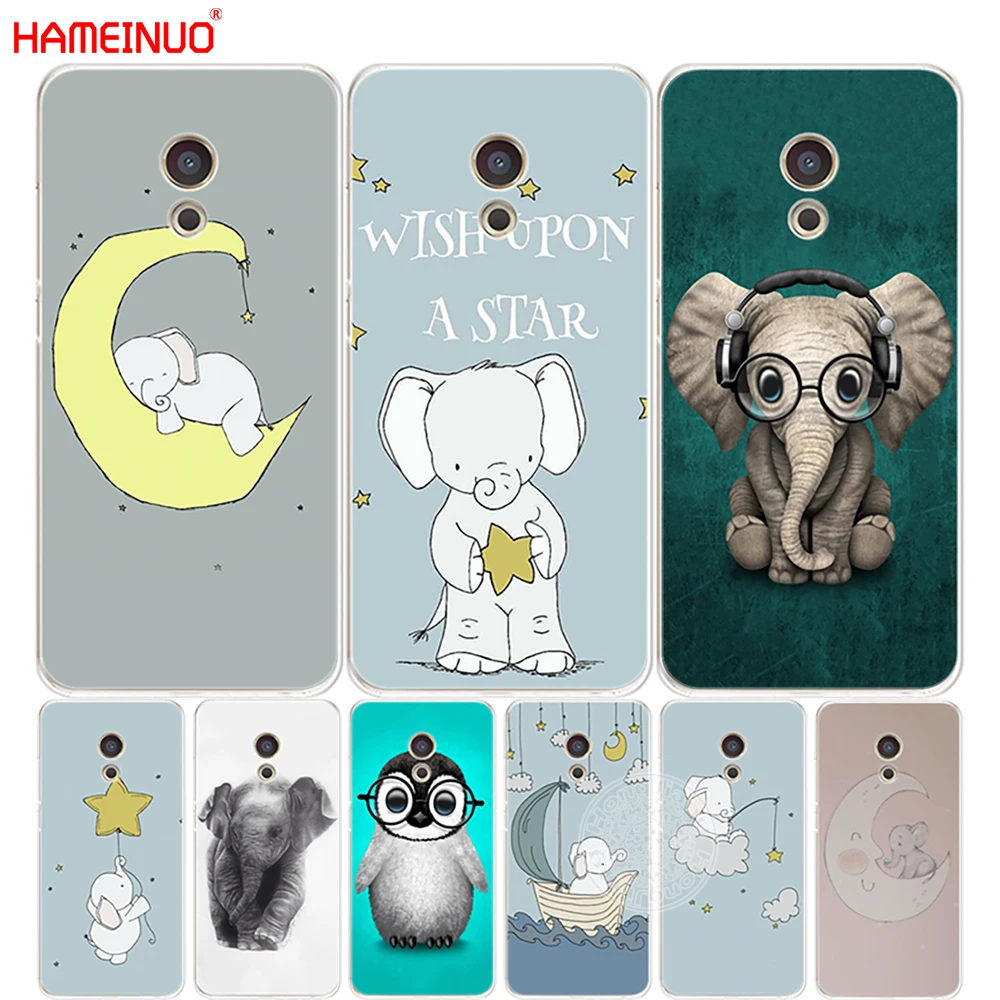 

HAMEINUO Elephant Nursery Art Elephant Cover phone Case for Meizu M5 M5S M6 M2 M3 M3S MX4 MX5 MX6 PRO 6 5 U10 U20 note plus