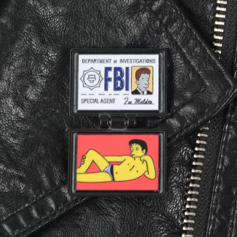 Брошь FBI, визитная карточка, специальный агент I Simpson Spille X-Lime, FBI Fox Mulder, ID Card, эмаль, значок, брошь, Панк ювелирные изделия, подарки