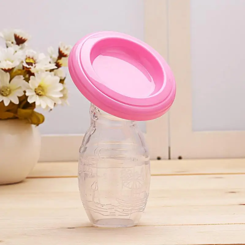 None Silicone Breastfeeding Manual Nursing Strong Suction Reliever Breast Pumps Feeding Milk Sucking Bottle - Цвет: Pink