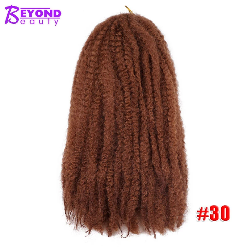 Beyond beauty крохт марли косы для наращивания волос Синтетический Омбре афро кудрявый плетение волос крючком косы объемные цвета - Цвет: #30