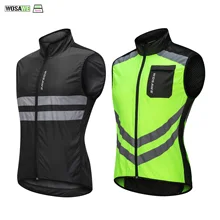 WOSAWE High visibility Jacket Road Cycling Night Riding Reflective Vests Motorcycle Running Safety Clothing