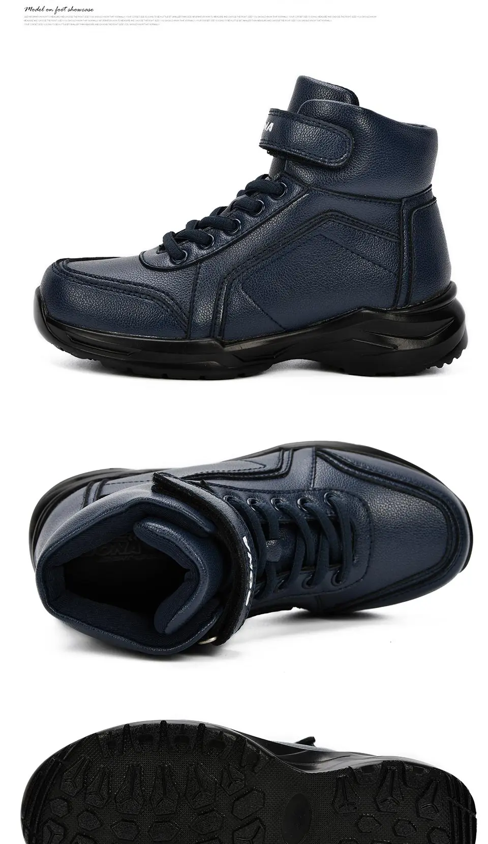 BONA 2018 New Autumn Fashion Children Synthetic Boots Kids Boots Boys Walking Shoes Flats With High Upper Warmth Sports Sneakers