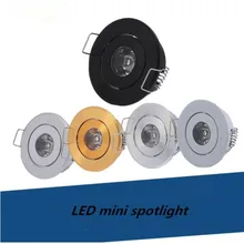 Песочный серебристый золотой черный белый корпус мини светодиодная лампа освещение шкафа лампы 1 Вт Размер отверстия 40-45 мм 110-150LM