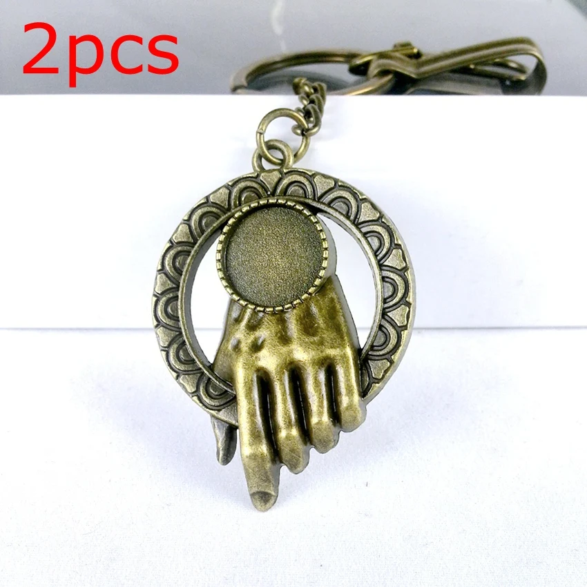 2pcs 2017 new hot unique vintage metal HAND key chain ring keychain ...